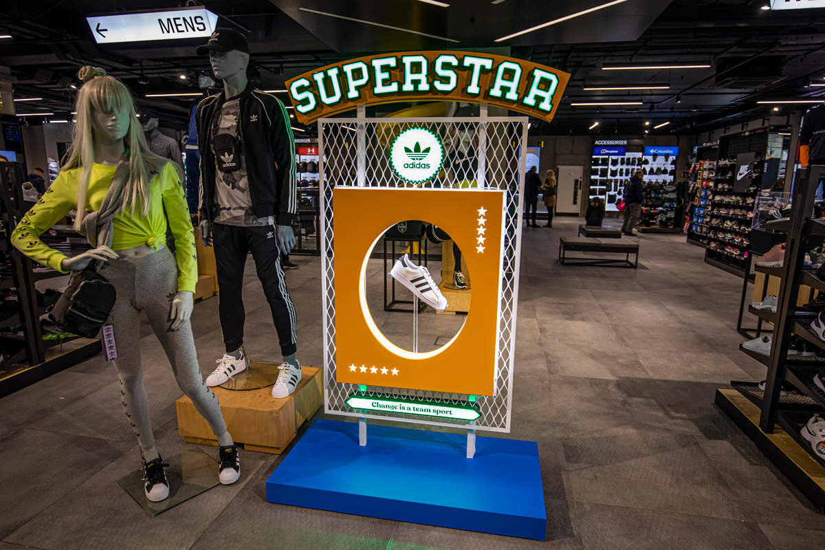 Adidas Superstar 2020 launch zone display