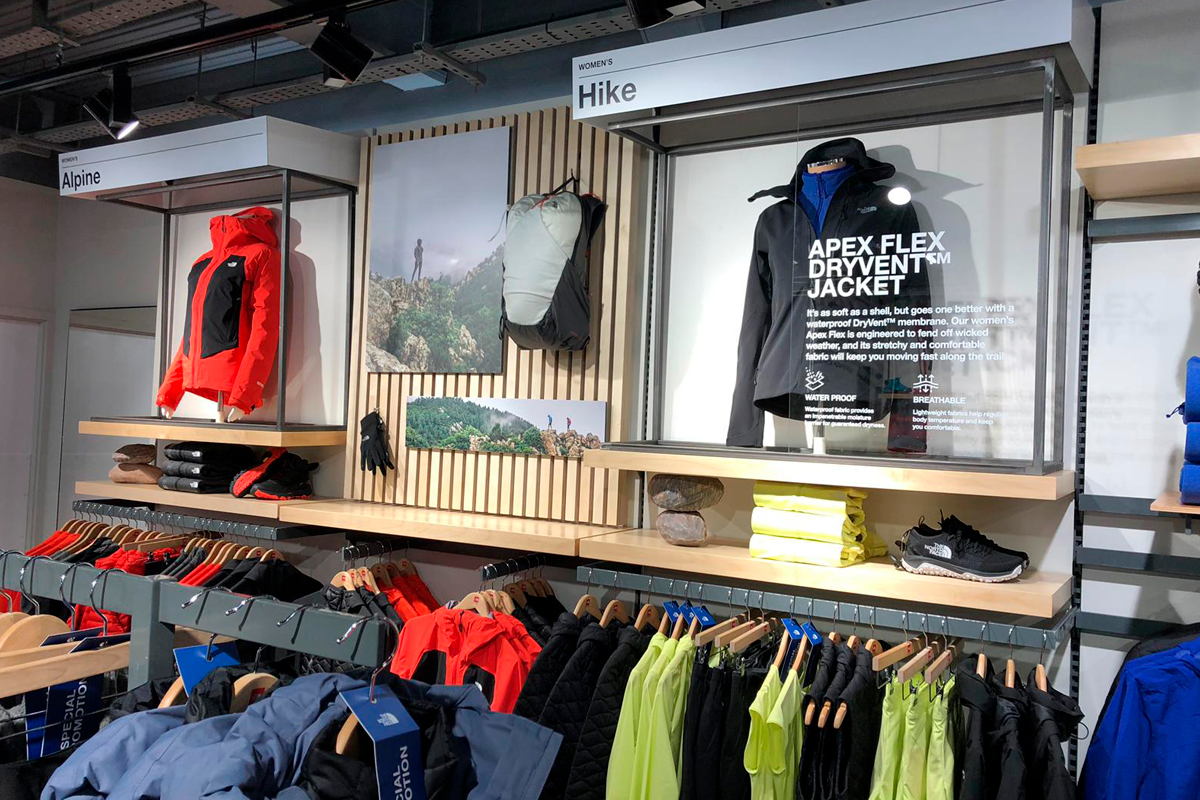 The North Face Regent Street wall